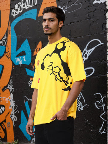 Men's Printed Pockets Boxy T-shirt