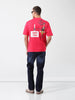 Men's Pink Boxy Fit Solid Looney Tunes  Crew Neck T-Shirt