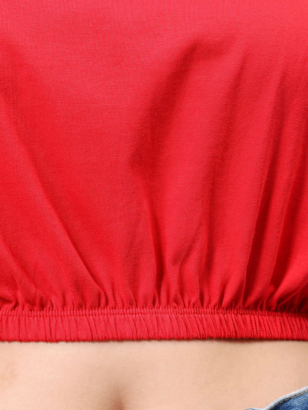 Women's Red Regular Fit Solid Top