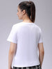 Women's White Regular Fit Solid T-Shirt