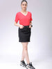 Women's Red Regular Fit Solid T-Shirt