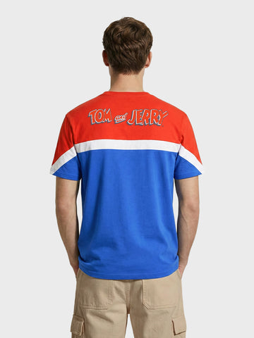 Men's Red Boxy Fit Tom&Jerry Character Merchandise T-Shirt