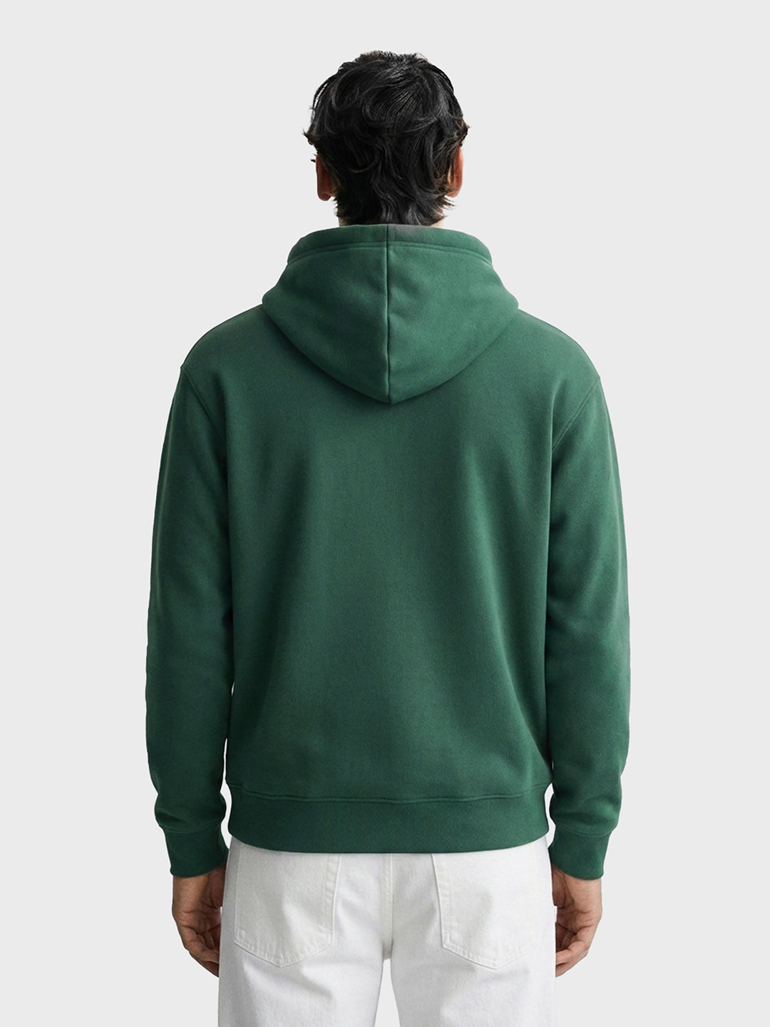 Men's Green Relaxed Fit Varsity Casual Sweatshirt