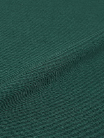 Men's Green Relaxed Fit Varsity Casual Sweatshirt