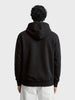 Men's Black Relaxed Fit Varsity Casual Sweatshirt