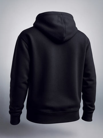Men's Black Relaxed Fit Varsity Casual Sweatshirt