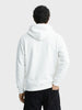 Men's White Relaxed Fit Varsity Casual Sweatshirt