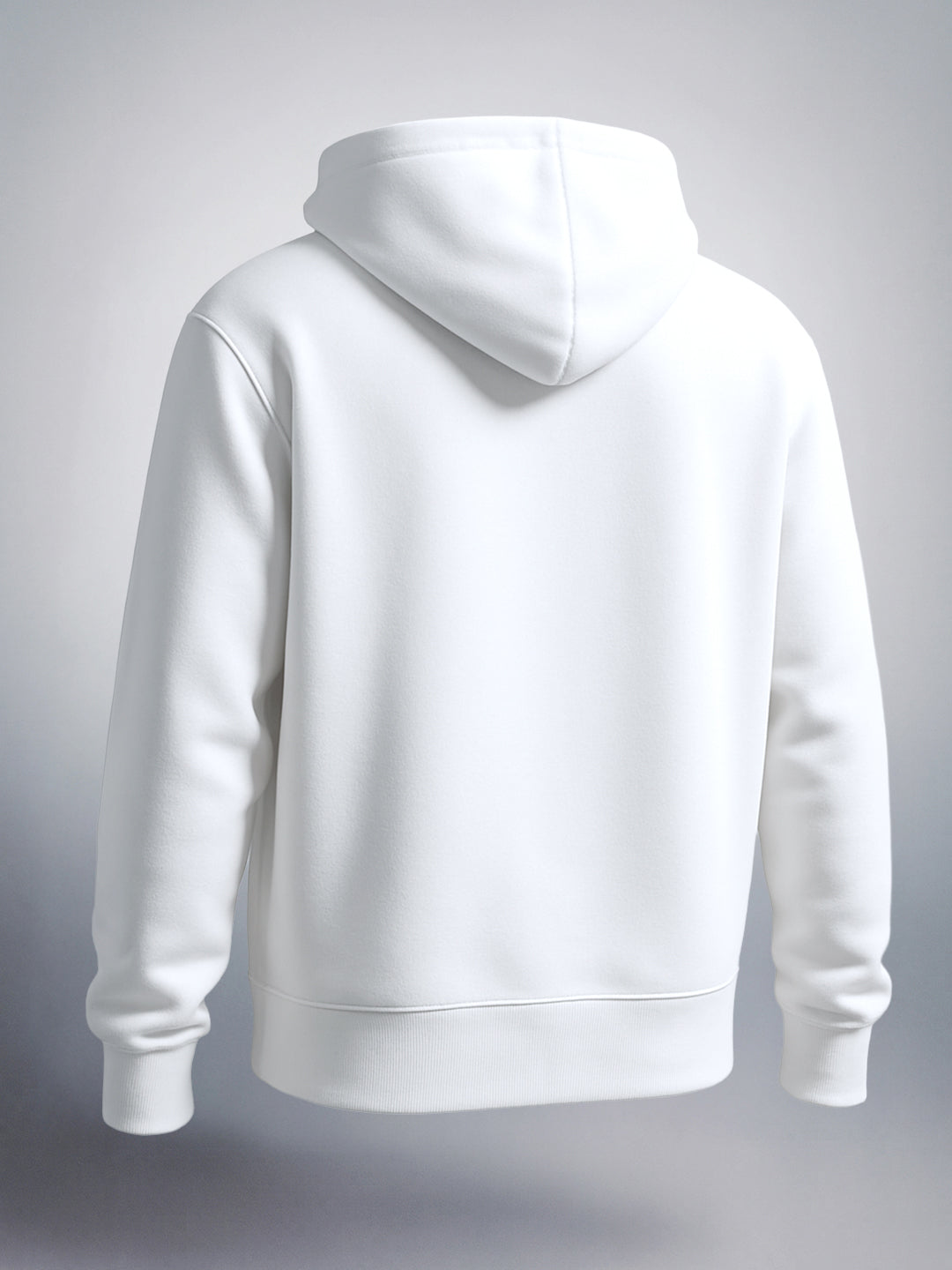 Men's White Relaxed Fit Varsity Casual Sweatshirt