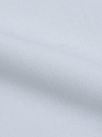 Men's White Relaxed Fit Varsity Casual Sweatshirt