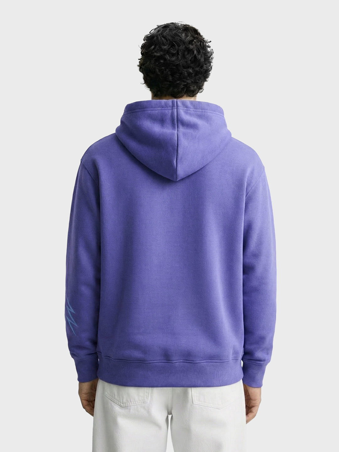 Men's Purple Relaxed Fit Varsity Casual Sweatshirt