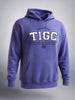 Men's Purple Relaxed Fit Varsity Casual Sweatshirt