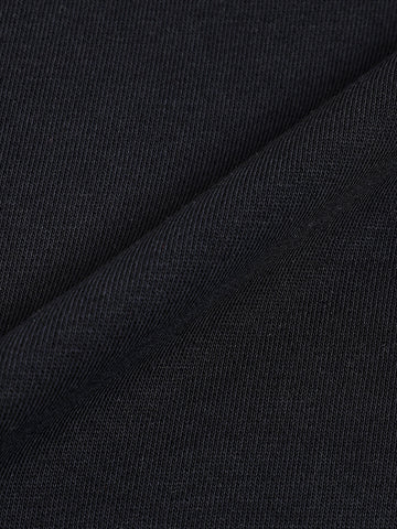 Men's Black Relaxed Fit Graphic Printed Casual Sweatshirt