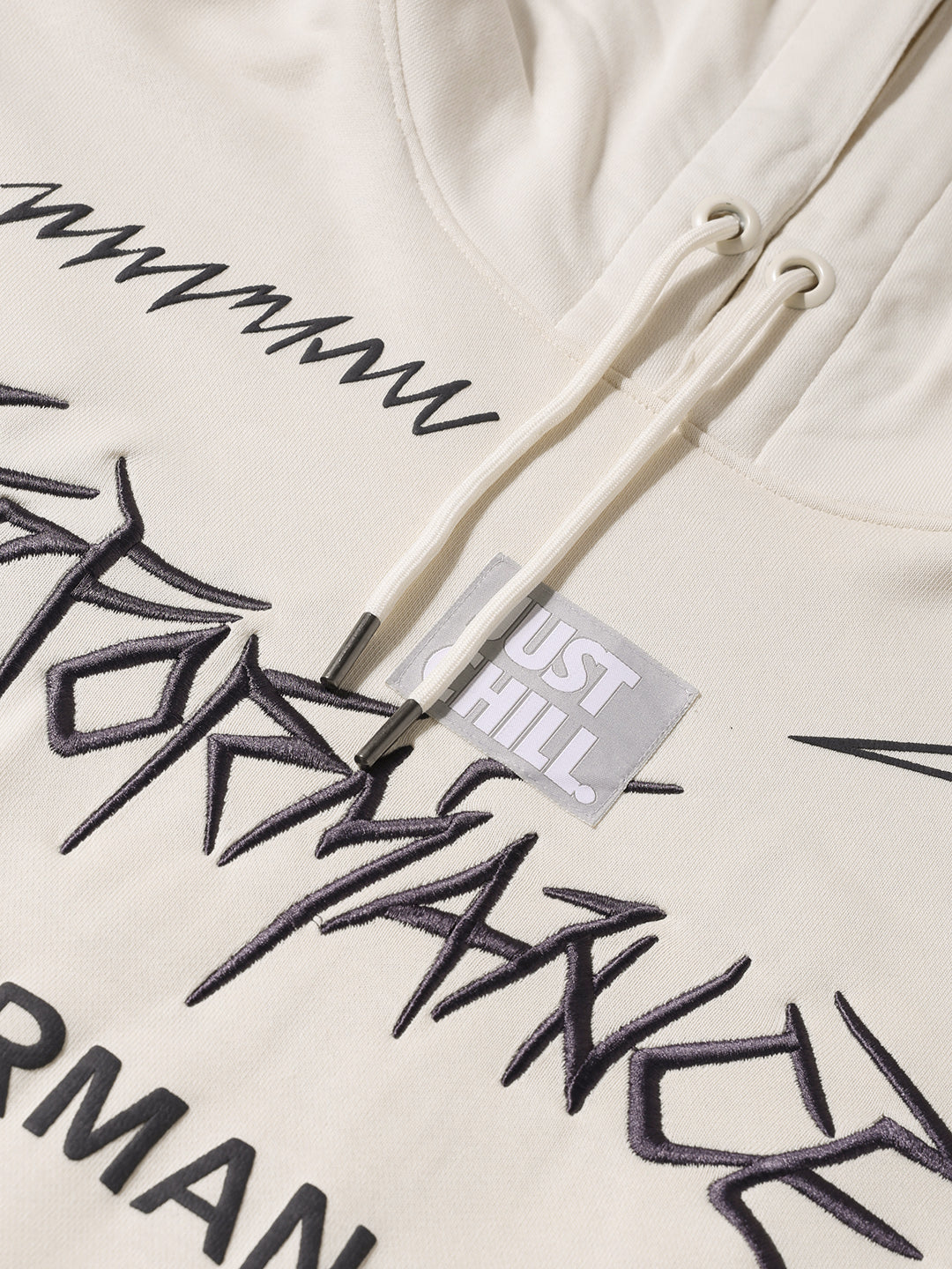 Men's White Relaxed Fit Graphic Printed Casual Sweatshirt