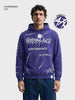 Men's Purple Relaxed Fit Graphic Printed Casual Sweatshirt