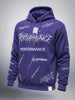 Men's Purple Relaxed Fit Graphic Printed Casual Sweatshirt