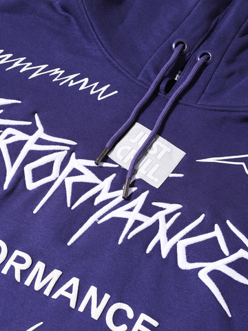 Men's Purple Relaxed Fit Graphic Printed Casual Sweatshirt