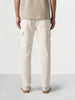 Men's White Loose Fit Textured Casual Joggers