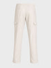 Men's White Loose Fit Textured Casual Joggers