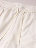 Men's White Loose Fit Textured Casual Joggers