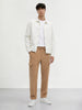 Men's Khaki Loose Fit Textured Casual Joggers