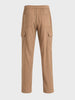 Men's Khaki Loose Fit Textured Casual Joggers