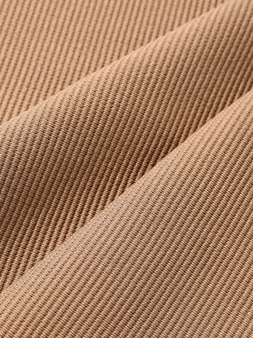 Men's Khaki Loose Fit Textured Casual Joggers