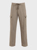 Men's Khaki Loose Fit Textured Casual Joggers