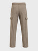 Men's Khaki Loose Fit Textured Casual Joggers