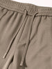 Men's Khaki Loose Fit Textured Casual Joggers