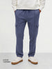 Men's Blue Loose Fit Textured Casual Joggers