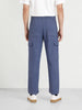 Men's Blue Loose Fit Textured Casual Joggers