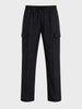 Men's Black Loose Fit Textured Casual Joggers