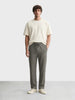 Men's Khaki Relaxed Fit Textured Casual Joggers
