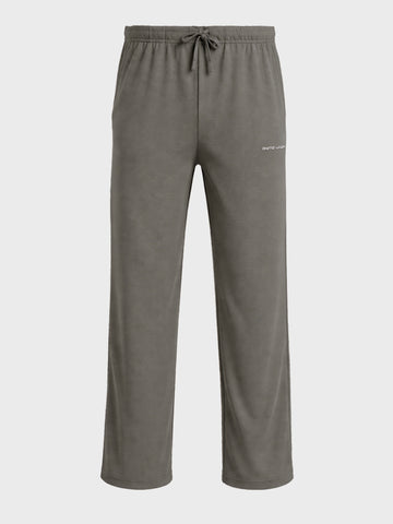 Men's Khaki Relaxed Fit Textured Casual Joggers