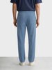 Men's Blue Relaxed Fit Textured Casual Joggers