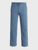 Men's Blue Relaxed Fit Textured Casual Joggers