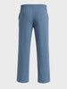 Men's Blue Relaxed Fit Textured Casual Joggers
