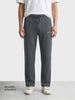 Men's Grey Relaxed Fit Textured Casual Joggers