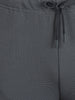 Men's Grey Relaxed Fit Textured Casual Joggers