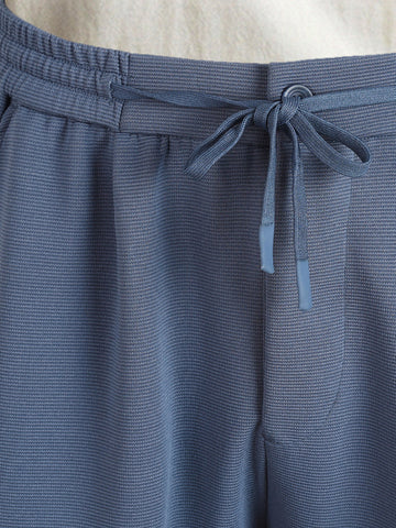 Men's Blue  Relaxed Fit Textured Casual Joggers