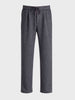 Men's Grey Relaxed Fit Textured Casual Joggers