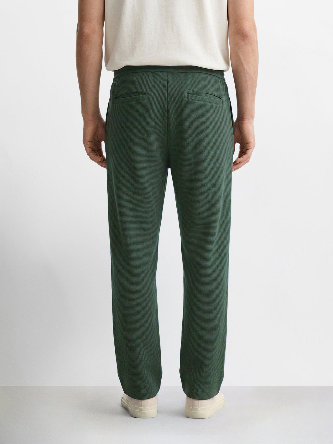Men's Green Loose Fit Solid Casual Joggers