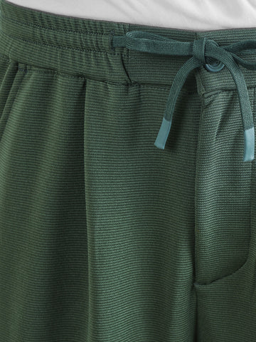 Men's Green Loose Fit Solid Casual Joggers
