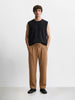 Men's Khaki Relaxed Fit Textured Casual Joggers