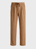 Men's Khaki Relaxed Fit Textured Casual Joggers