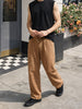 Men's Khaki Relaxed Fit Textured Casual Joggers