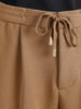 Men's Khaki Relaxed Fit Textured Casual Joggers
