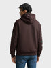 Men's Brown Relaxed Fit Embroided Casual Sweatshirt