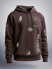 Men's Brown Relaxed Fit Embroided Casual Sweatshirt