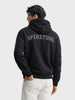 Men's Black Relaxed Fit Embroided Casual Sweatshirt